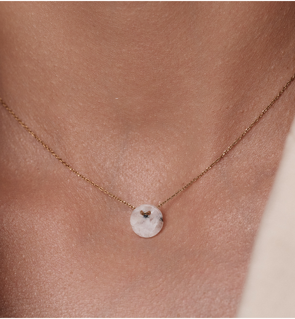 Naszyjnik z kamieniem księżycowym NPA1229