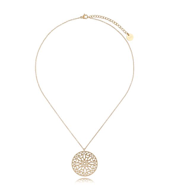 Naszyjnik ze stali szlachetnej pozłacany Grenada NSA0254