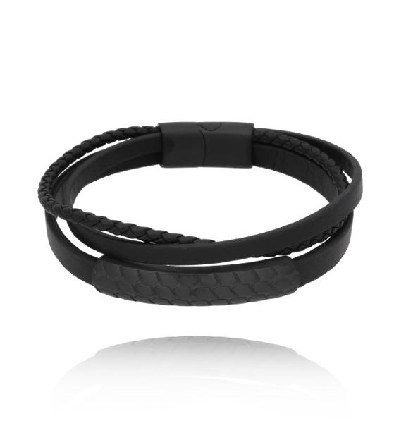 Bransoletka męska skórzana Agatocle BMITC0763