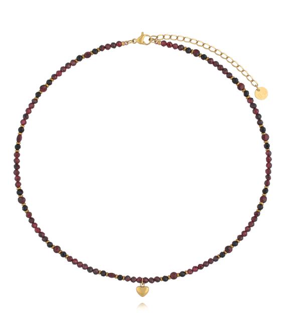 Naszyjnik z granatami i turmalinami NTW1659