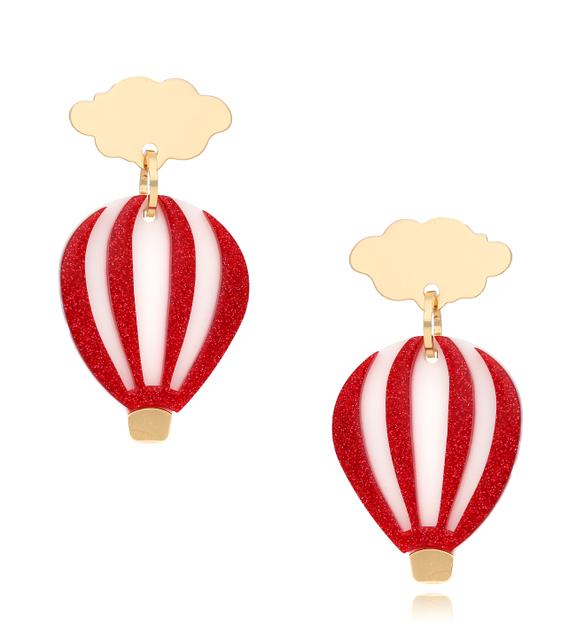 Kolczyki z czerwonymi balonami Travel Lover KZA0119