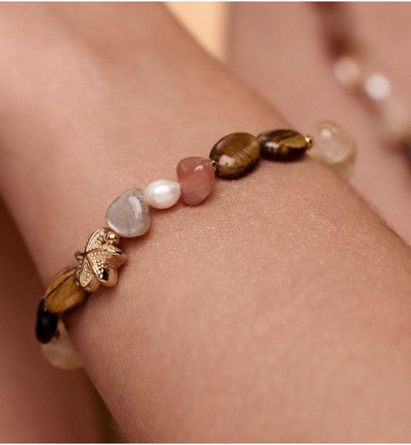 Bransoletka z rozgwiazdą i kamieniami naturalnym BSC2297