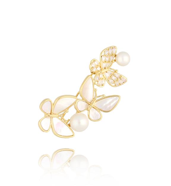 Broszka złota z motylkami Souffle de printemps BRSS0224