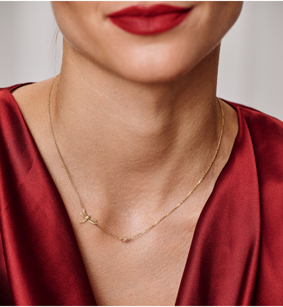 Naszyjnik srebrny ważka pozłacany NSE0044