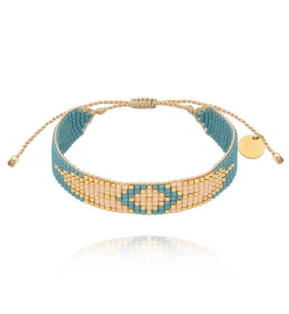 Bransoletka niebieska z koralikami Miyuki Aziza BSC1594