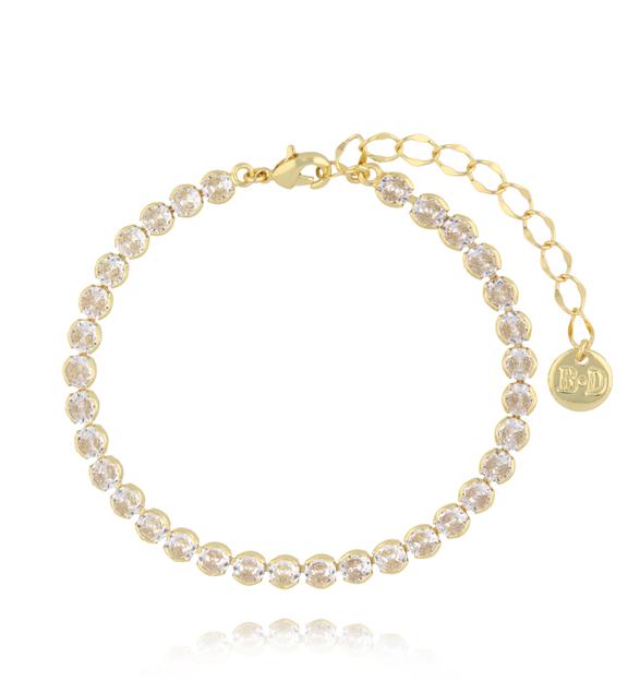 Bransoletka złota z cyrkoniami BSS0228