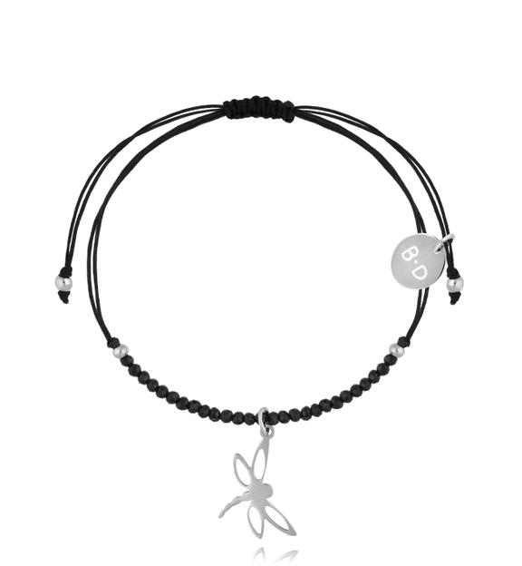 Bransoletka z turmalinami i srebrną ważką Successo BMT0091