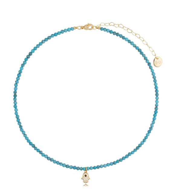 Naszyjnik z magnezytami i ręką Fatimy Baltic NTW0787