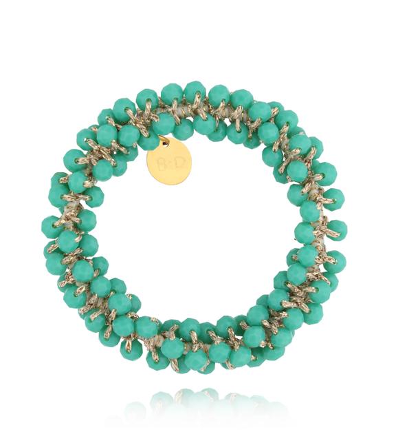 Gumka do włosów z kryształkami zielona Luminous GWE0026