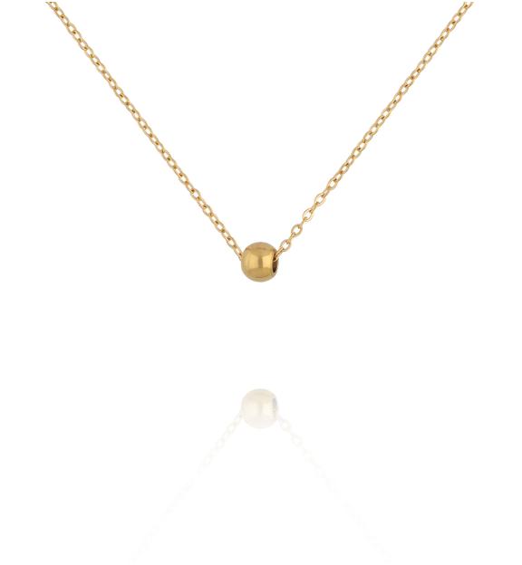 Naszyjnik z delikatnym łańcuszkiem i kulką NSY0798