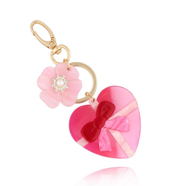 Brelok różowy z sercem Always Love BREZA0073