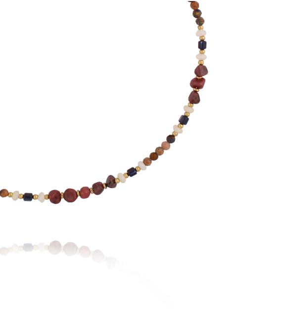 Naszyjnik z brązowego agatu NEA0073