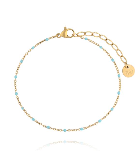 Bransoletka pozłacana Color Drops – Turquoise BSY0777