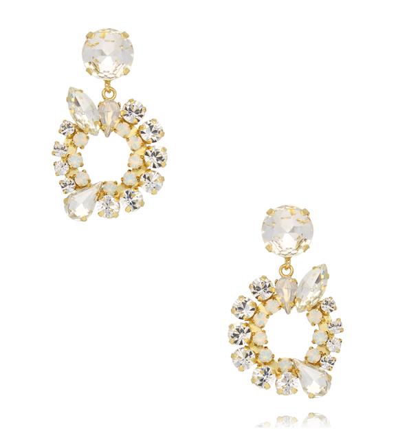 Kolczyki złote wiszące z cyrkoniami KSS2215