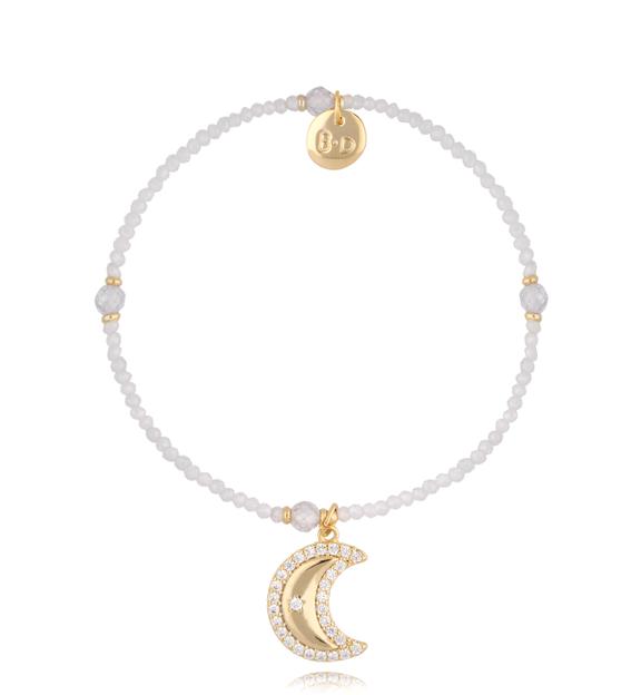 Bransoletka biała z księżycem Brilliant Moon BTW1336
