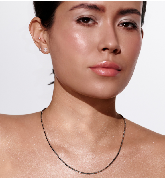 Naszyjnik żmijka srebrna cienka NSY0551