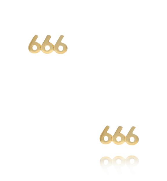 Kolczyki z anielską liczbą 666 złote KSA2325