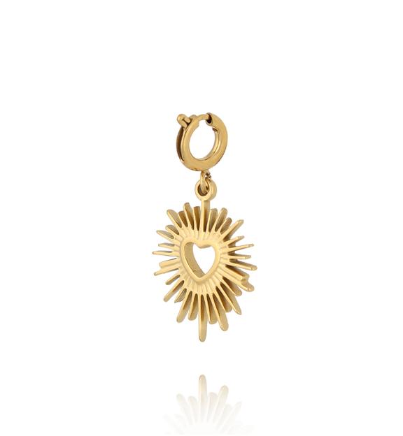 Charms  złote serce z promieniami CHA0108