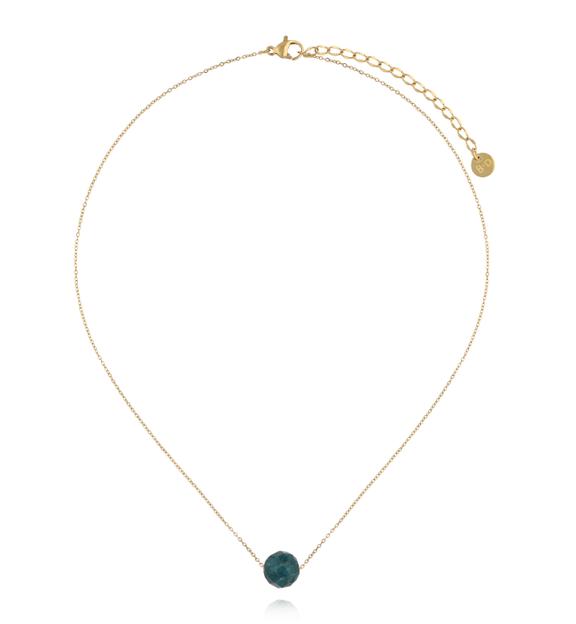 Naszyjnik z apatytu na delikatnym łańcuszku NLB0349