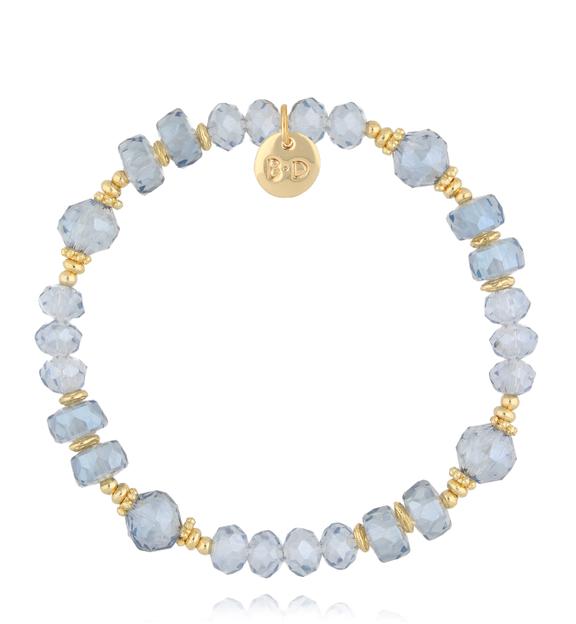 Bransoletka z połyskującymi błękitnymi kryształkami Clear Sky BCY0131