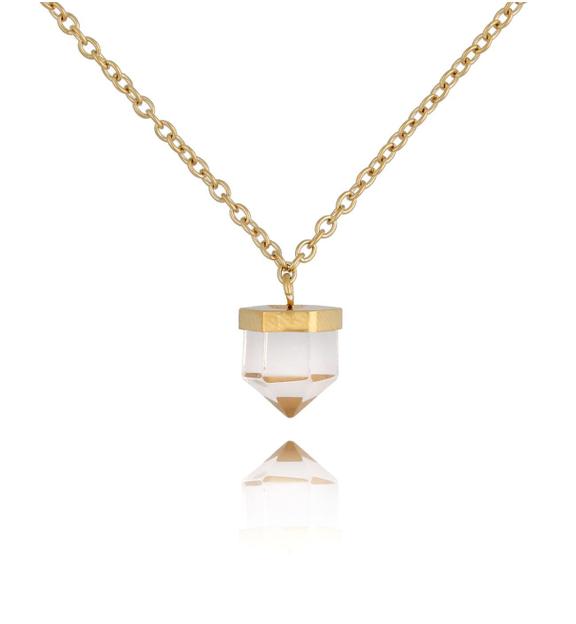 Naszyjnik z kryształem górskim New Cristal NLB0215