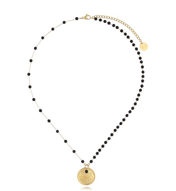 Naszyjnik czarny z zawieszką Apies NSY0139