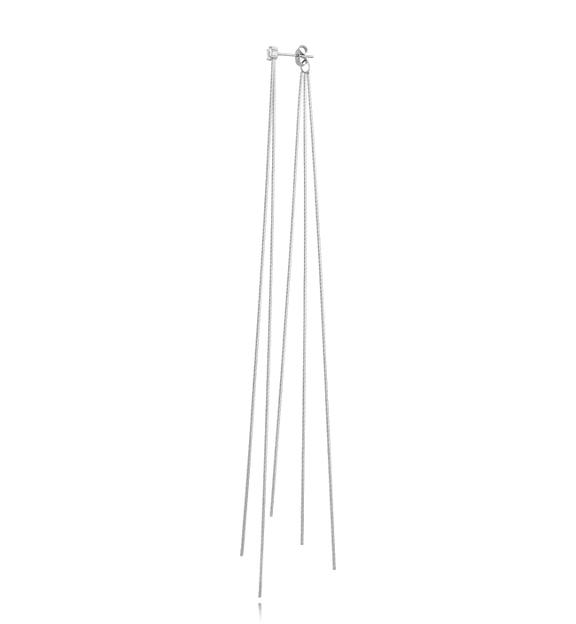 Kolczyk srebrny podwójny Long Chains KSA1247