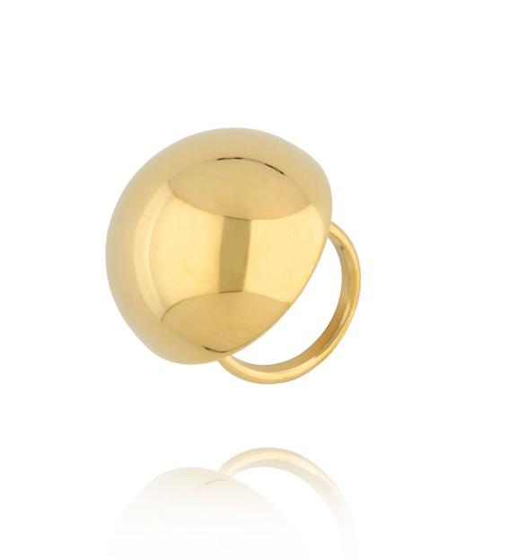 Pierścionek z półkulą złoty duży Geometric Harmony PSA0977