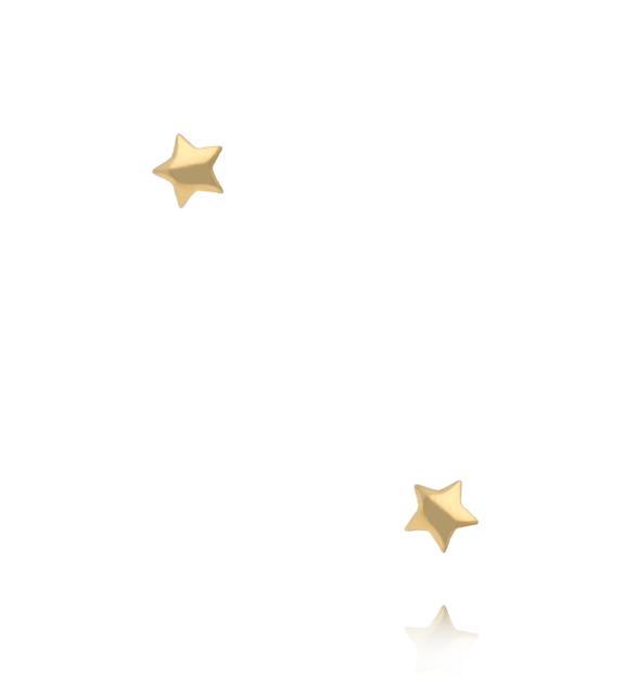 Kolczyki wkrętki w kształcie gwiazdek złote KSY0614