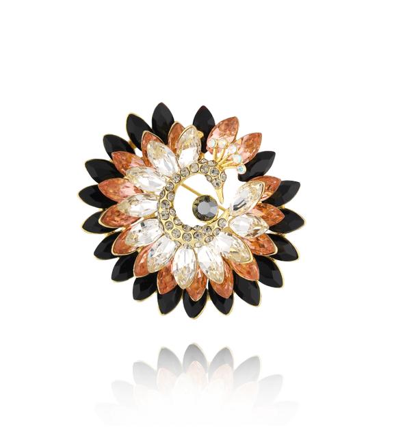 Broszka z pawiem Enchanted Peacock BRSS0218