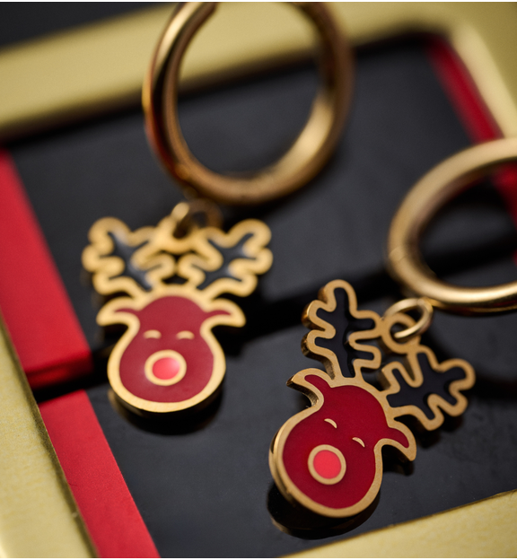 Zestaw świątecznej biżuterii z reniferami ZN0067