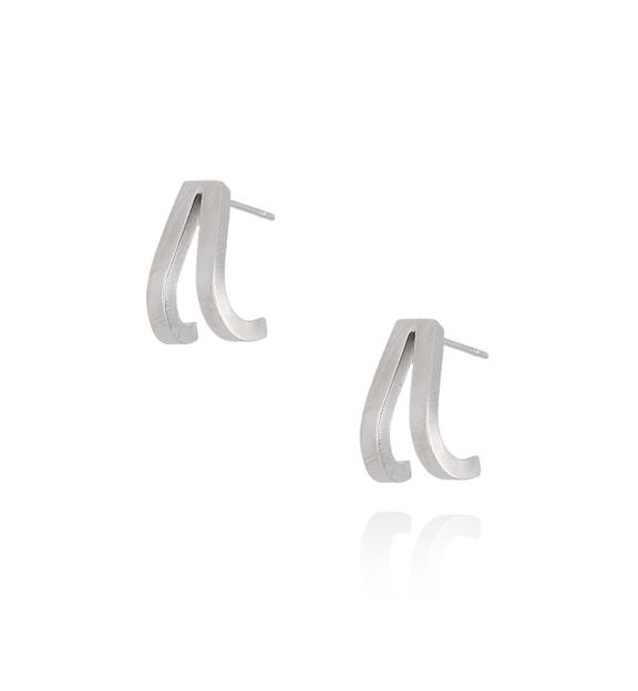 Kolczyki ze stali szlachetnej srebrne KSA0083