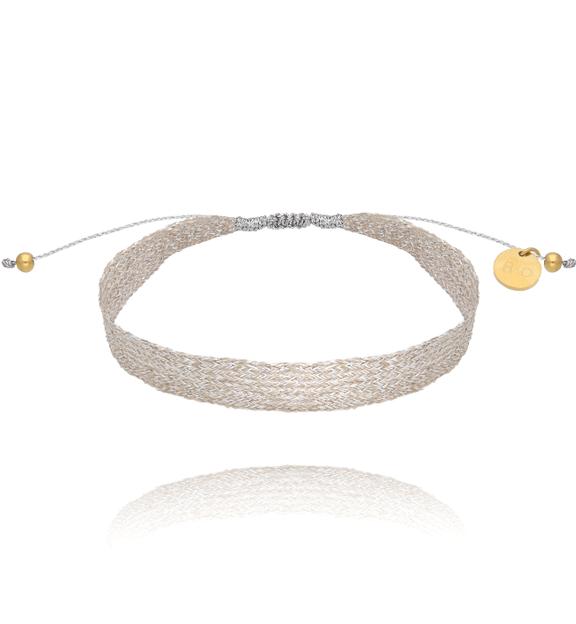 Bransoletka z tasiemką srebrna Glow Up BSC1923