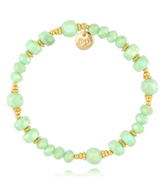 Bransoletka z miętowymi jasnymi kryształkami Clear Sky BPA0360