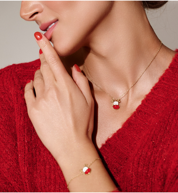 Bransoletka z reniferem złota BSA0876