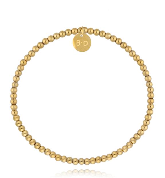 Bransoletka złota z kuleczkami ze stali szlachetnej BTW3602