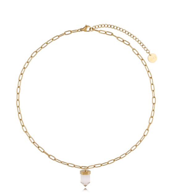 Naszyjnik z kryształem górskim New Cristal NLB0211