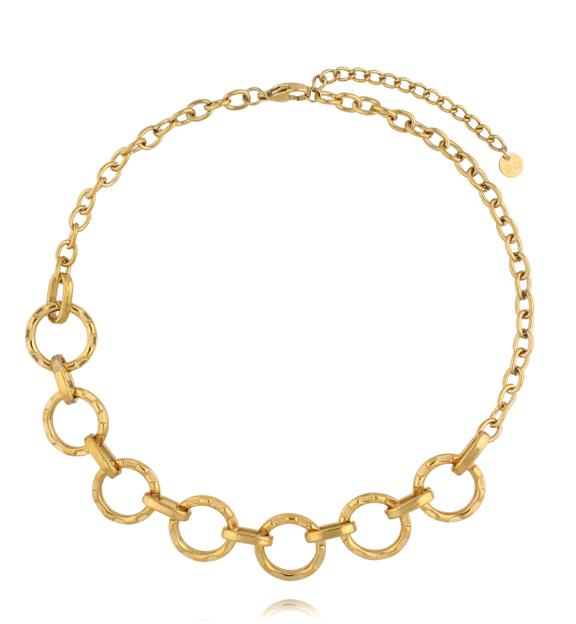 Naszyjnik z dużych ogniw – złoty NSY0717