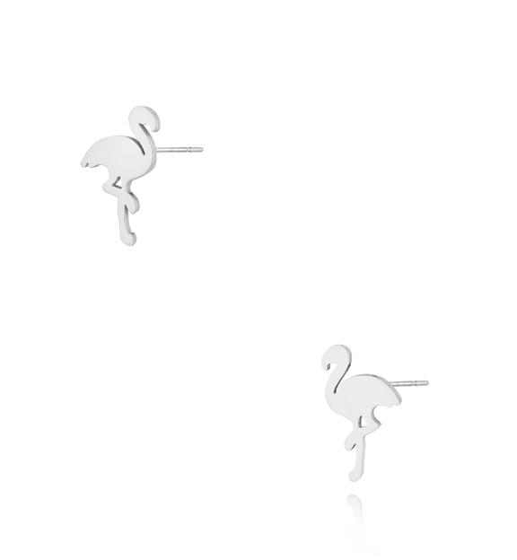 Kolczyki srebrne flamingi Mini KSA1230