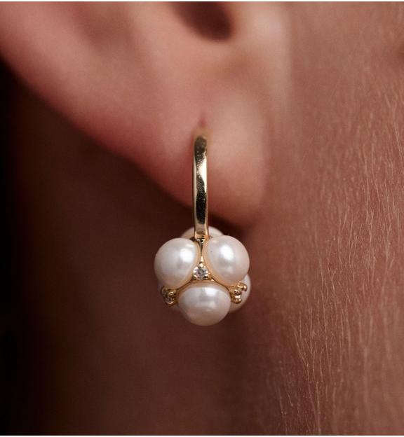 Kolczyki koła z perłkami KPE0211