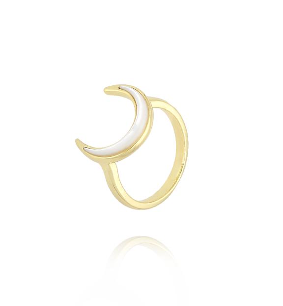 Pierścionek z księżycem złoty PLU0013