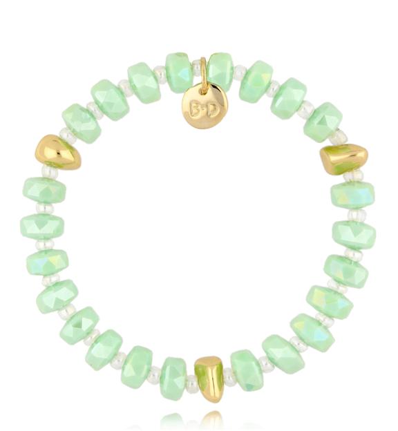 Bransoletka z miętowymi jasnymi kryształkami Clear Sky BPA0361