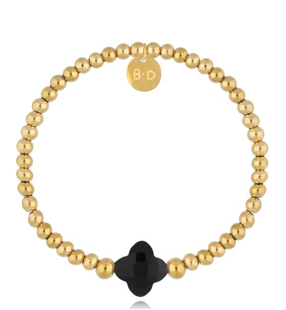 Bransoletka z koniczynką z agatu Golden Clover BSC2037