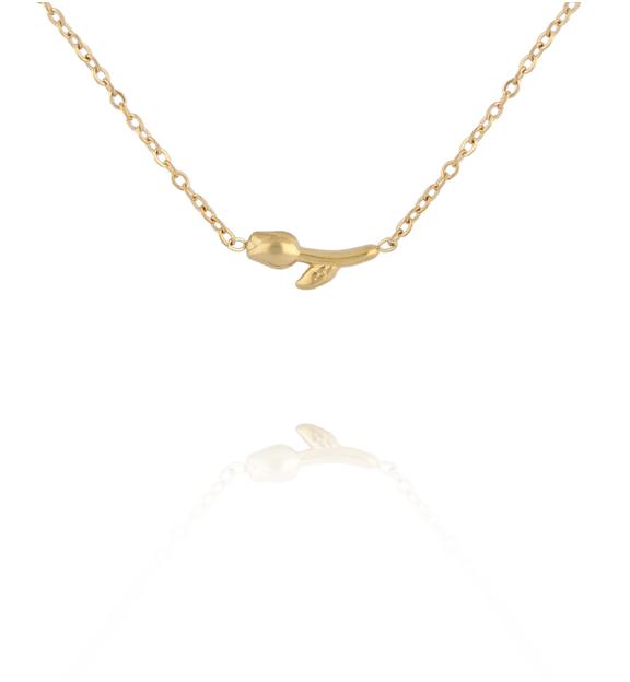 Naszyjnik z tulipanem złoty NSY0757