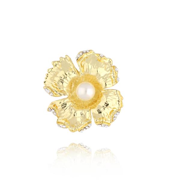 Broszka złota z kwiatem Beautiful Flower BRSS0110