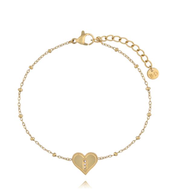 Bransoletka z sercem złota BSY0549