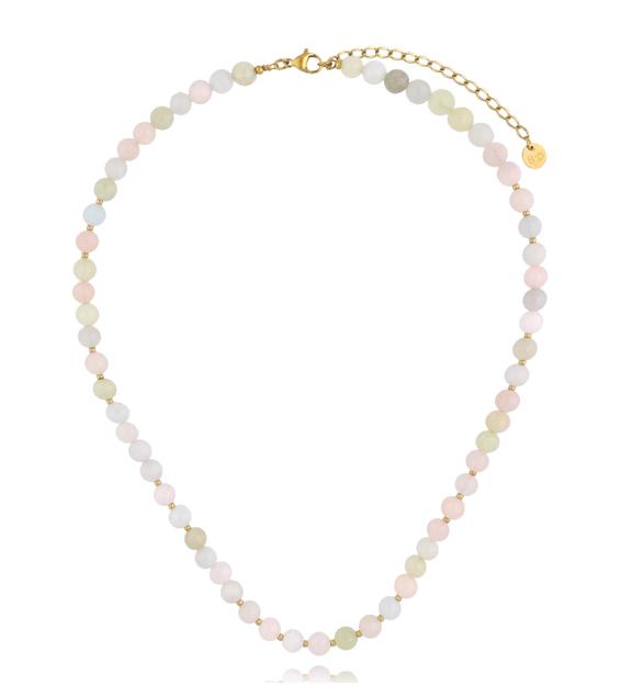 Naszyjnik z pastelowego morganitu NPA1581