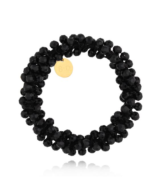 Gumka do włosów z kryształkami czarna Luminous GWE0028