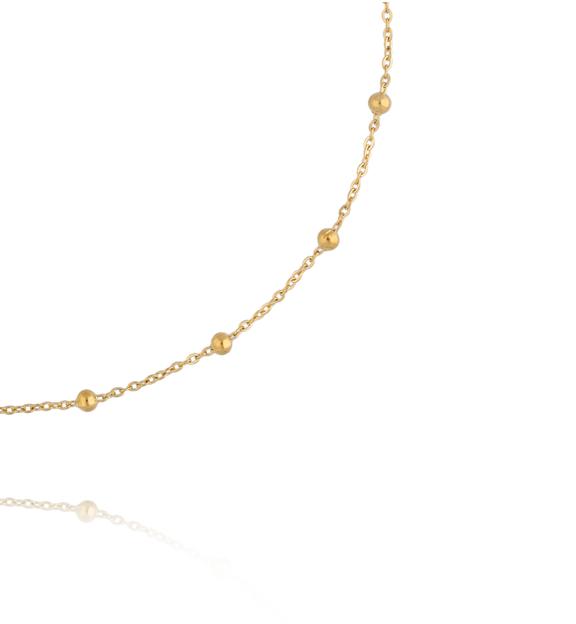 Naszyjnik z kuleczkami złoty NSY0696