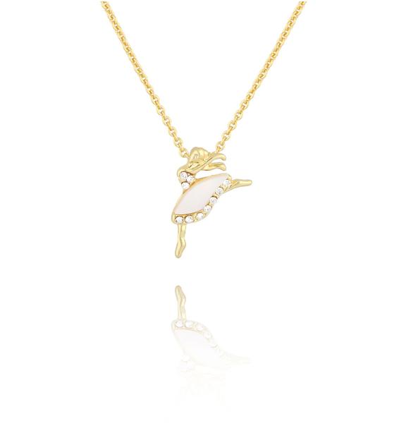 Naszyjnik złoty z baletnicą Glam Charms NS0279